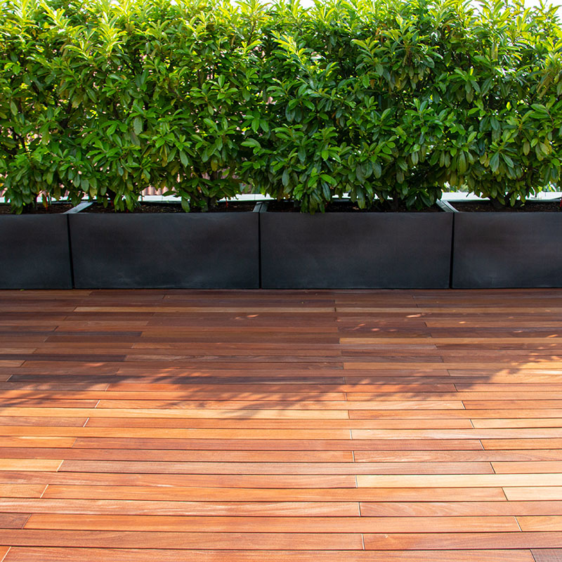 Terrasse en bois exotique